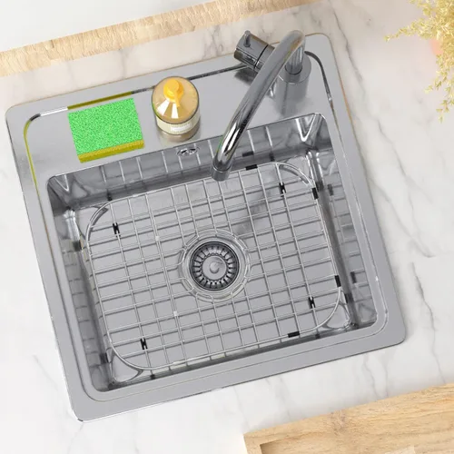 Miniatura 5 de Rejilla de fregadero grande, protector de fregadero para fregadero de cocina, 18-1/8 pulgadas de largo x 13-3/8 pulgadas de ancho, rejilla