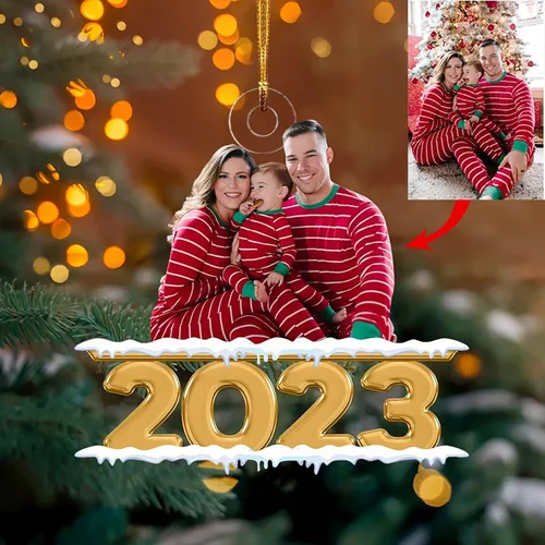 Miniatura 28 de LOVELYPOD Adorno de foto personalizado,Árbol de adorno de Navidad personalizado, Adorno de forma plana 2D de foto personalizada, Foto personalizada