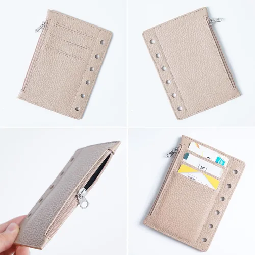 Miniatura 3 de Moterm Flyleaf con cremallera para organizador de bolsillo - con ranuras para tarjetas (Pebble-Black)
