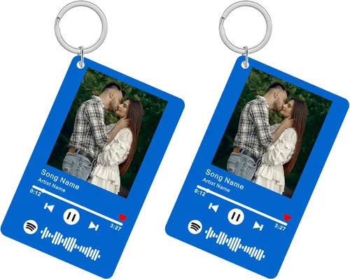 Miniatura 22 de Llavero personalizado de Spotify con imagen, llavero acrílico personalizado para fotos, llavero de código de canción de música de Spotify escaneable