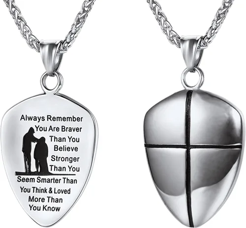 Miniatura 302 de U7 Saint Benedict/Michael Medal Necklace, 316L Stainless Steel Virgin Mary Necklace for Men Women, Bible Verse Protection Necklace Catholic