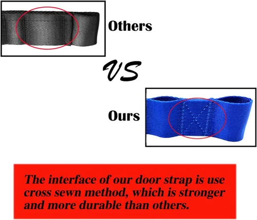 Miniatura 4 de Correa de puerta ajustable para Jeep Wrangler TJ YJ JK JKU JL JLU, Correa de limitación y verificación de puerta para Jeep Wrangler, Correa Azul