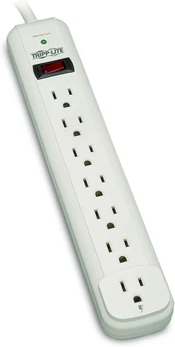 Miniatura 10 de Tripp Lite Regleta de protección contra sobretensiones de 7 tomas, cable extralargo de 12 pies, negro y seguro de 25,000 dólares (TLP712B)