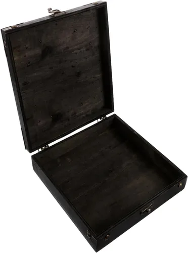 Joyero de madera vintage retro decorativo con tapa para organizar recuerdos y artículos diversos, embalaje elegante para decoración del hogar