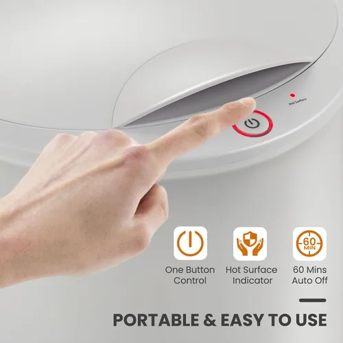 Miniatura 4 de WELLHUT Calentador de toallas calientes de 21 litros, calentadores de toallas de baño con soporte para fragancia, función de aislamiento, Gris
