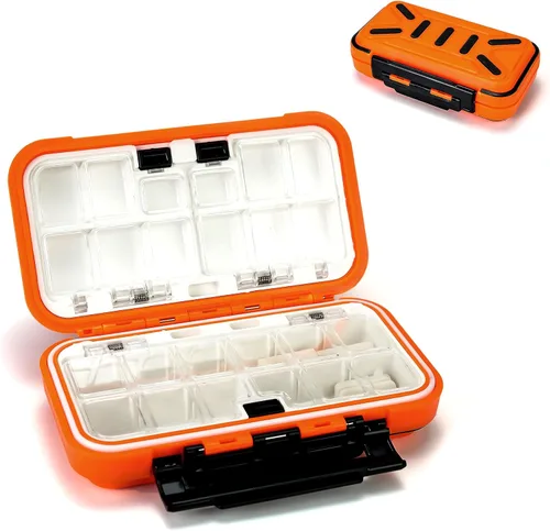 Caja de aparejos de pesca, estuche de almacenamiento de cebos, estuche rígido para aparejos, ganchos portátiles, anzuelos giratorios, anzuelos,
