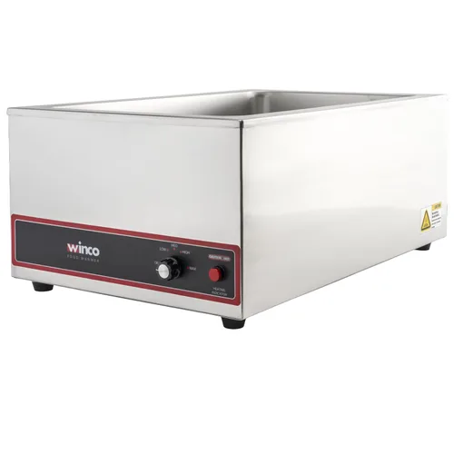 Winco FW-S500 Calentador de Alimentos Comercial Portátil de Mesa de Vapor 120V 1200W, Acero Inoxidable, Grande