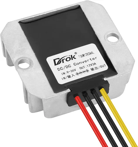 Miniatura 5 de DROK Boost Buck Convertidor de 9V-36V a 12V 3A 36W carcasa de aluminio impermeable auto elevador regulador de voltaje 12V V Transformador de voltios