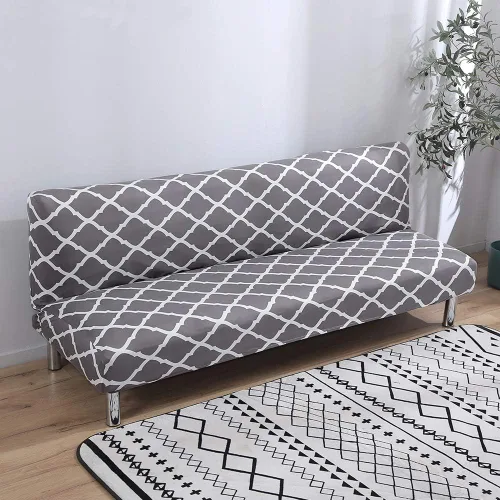 Miniatura 2 de MIFXIN Funda elástica para sofá cama sin brazos, funda de elastano para futón, plegable, sin reposabrazos, protector de muebles para sofá cama