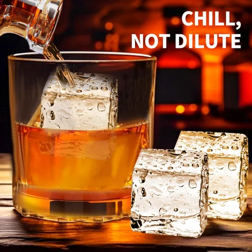 Miniatura 5 de Bandejas grandes para cubitos de hielo de silicona (2.5 pulgadas), moldes grandes para hacer 4 cubitos de hielo gigantes para whisky
