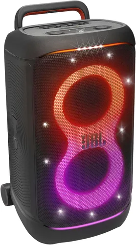 JBL PartyBox 520 - Altavoz portátil de fiesta alimentado por batería con refuerzo de sonido AI, hasta 15 horas de tiempo de reproducción, IPX4 a