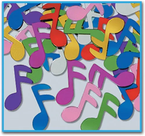 Notas musicales Fanci-Fetti (multicolor) Accesorio de fiesta (1 unidad) (1 onza/paquete)