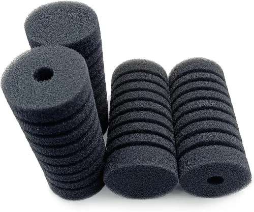 Miniatura 7 de Filtro de Esponja Eléctrico para Acuario con Bomba de Agua Sumergible Motor Silencioso para Camarones, Bettas con Medios Bio Cerámicos y 2 Esponjas