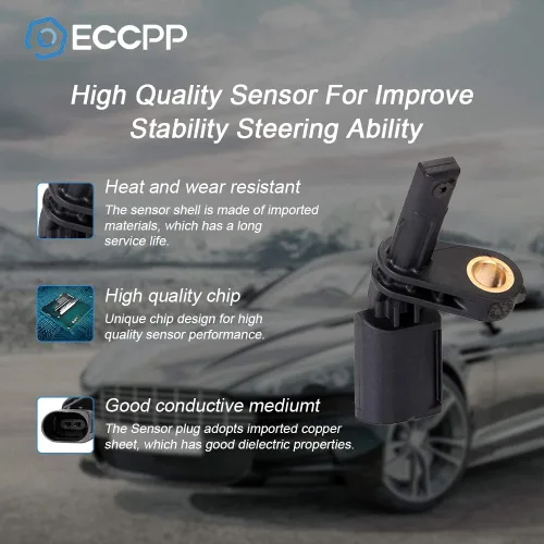 Miniatura 3 de ECCPP Sensor de velocidad de rueda ABS delantero izquierdo compatible con 2006-2013 A3, 2008-2011 TT, 2004-2005 para Porsche Carrera GT, para VW