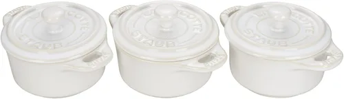 Miniatura 7 de STAUB Cerámica Horno holandés 3 piezas Mini Round Cocotte, Cereza