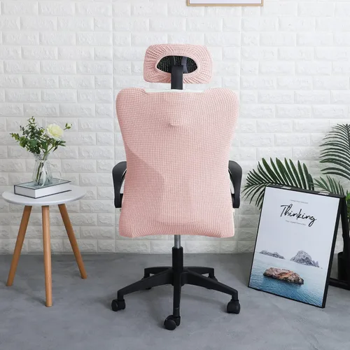Miniatura 4 de FORCHEER Juego de fundas ergonómicas para sillas de oficina con funda para reposacabezas, repelente al agua, para silla ejecutiva de oficina