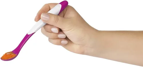 Miniatura 19 de OXO Tot Cuchara de alimentación infantil, paquete múltiple Verde azulado/azul marino/rosa