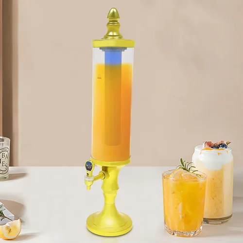 Miniatura 8 de Dispensador de torre de cerveza de 3 litros con tubo de hielo y dispensador de cerveza de mesa ligera, 3.2 cuartos de galón /102 onzas, dispensador