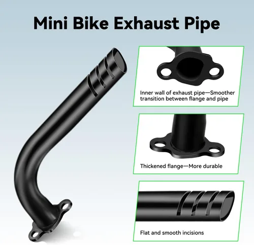 Miniatura 2 de Kit de Tubo de Escape de Cabecera Mejorado para Predator 212cc 196cc 6.5HP GX160 GX200 Coleman Mini Bike BT200X CT200U CT200U-EX KT196 Go Kart Baja