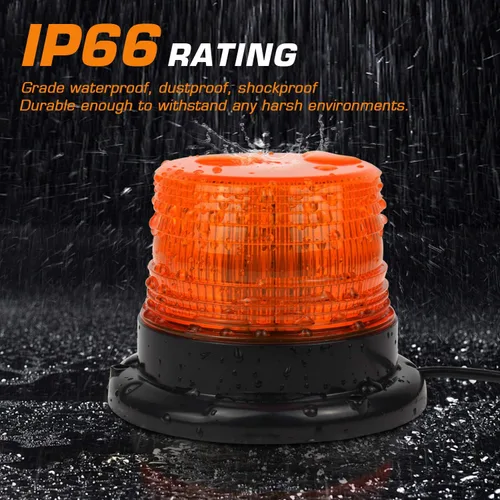 Miniatura 7 de LINKITOM 2 luces LED giratorias estroboscópicas, 12V-24V ámbar 40 luces intermitentes intermitentes de seguridad intermitentes con magnético