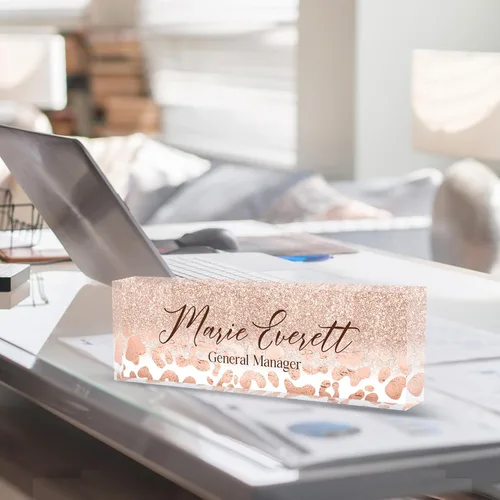 Miniatura 4 de Placa de Nombre Personalizada para Escritorio Placa de Nombre de Escritorio Personalizada Regalos Personalizados de Apreciación para Jefe