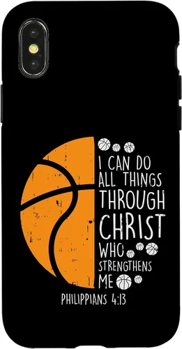 Miniatura 5 de iPhone 11 Baloncesto I can do things Biblia Verso Dios Jesús estuche de regalo