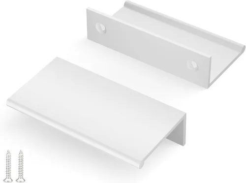 Miniatura 74 de Peaha Paquete de 10 manijas de gabinete de cocina de 1-5/16 pulgadas, tiradores negros para cajones de tocador, borde de puerta, tiradores de dedo