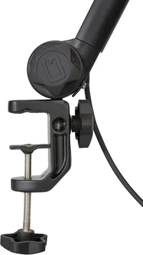 Miniatura 12 de Gator Frameworks - Soporte para micrófono de transmisión montado en escritorio Deluxe para podcasts y grabación; cable XLR integrado, (GFWBCBM3000)