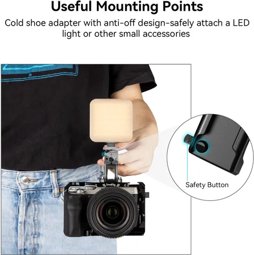 Miniatura 6 de SMALLRIG Mini mango superior para cámaras de vlogging ligeras con tornillos de 1/4 "-20 - HTS2756