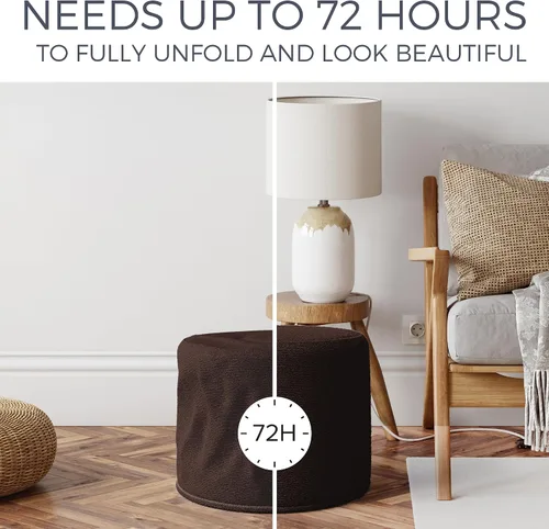Miniatura 5 de ZICOTO Hermoso puf otomano Boucle y reposapiés - Eleva la decoración de tu sala de estar con comodidad ligera y encanto, un moderno poof relleno