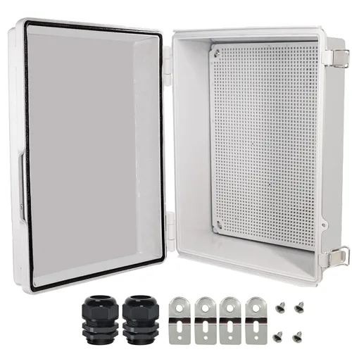 Miniatura 15 de Zulkit Caja de conexiones IP67 Caja eléctrica impermeable para proyectos con cubierta transparente con bisagras, cierre de acero inoxidable, carcasa