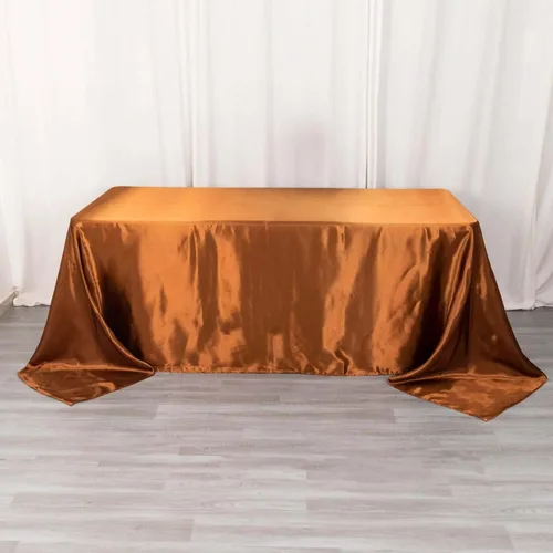 Miniatura 109 de Efavormart - Mantel rectangular de satén, 90 x 132 pulgadas, suave, oblongo, lavable, mantel decorativo de tela sedosa para bodas, fiestas, Plata
