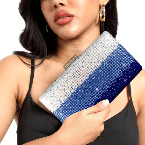 Miniatura 4 de Boutique De FGG Elegantes bolsos de noche de cristal para mujer, caja de fiesta formal, embrague, boda, diamantes de imitación, bolso de novia