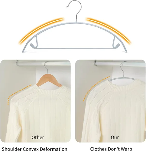 Miniatura 2 de Nature Smile Perchas antideslizantes con revestimiento de PVC para suéteres, perchas para abrigos, ropa para camisetas de golf sin golpes