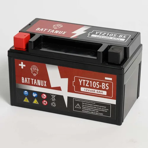 YTZ10S-BS Batería y batería de motocicleta, sellada SLA/AGM 12V8.6Ah ATV/UTV/Moto de nieve/moto de moto, batería sin mantenimiento y sin
