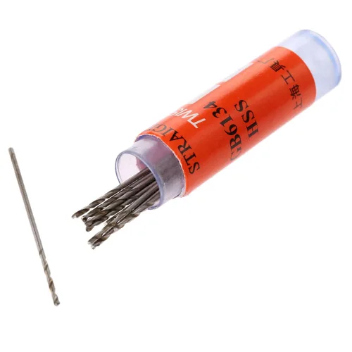 Miniatura 6 de Broca helicoidal micro recta de 0.020 in, 10 piezas, broca HSS resistente al calor, pequeña broca de alta velocidad para plástico, cobre, madera