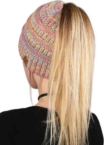 Miniatura 18 de Funky Junque - Gorro para mujer con ranura para cola de caballo