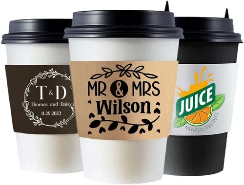 Miniatura 2 de Las mangas personalizadas de la taza de café de la boda 1000PCS encargan las mangas