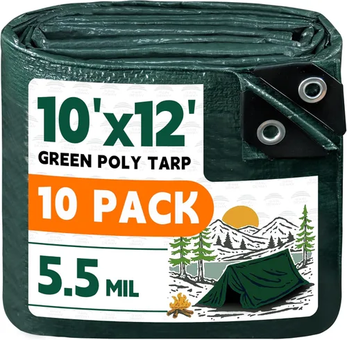 Miniatura 31 de RAINDEWAY Tarps - Lona impermeable de color azul de 4 x 16 pies de grosor, resistente a desgarros, multiusos, para techo, campamento, automóvil