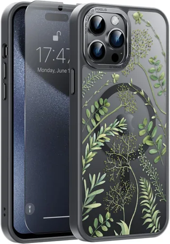 Miniatura 109 de Goodon Funda para iPhone 17 Pro con protector de pantalla de privacidad, compatible con Magsafe, a prueba de golpes, translúcida mate, bonita funda