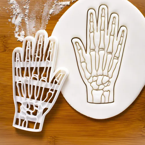 Miniatura 2 de Cortador de galletas anatómico de rayos X de hueso de mano humana, 1 pieza - Bakerlogy