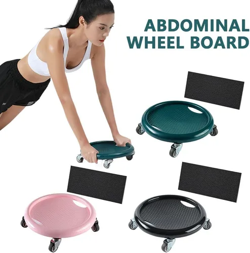 Miniatura 2 de Rueda de rodillo abdominal, equipo de ejercicio abdominal con rodilleras, tabla de rueda abdominal multifuncional para mujer, rotación de 360°