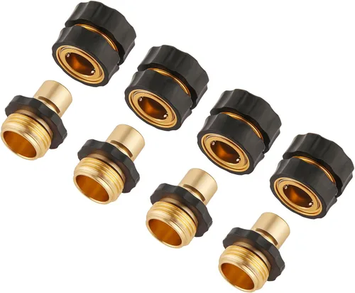 Miniatura 7 de Conector rápido de manguera de jardín de 3/4 pulgadas, accesorios de manguera de conexión rápida macho y hembra, juego de 2