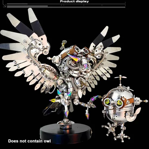 Miniatura 8 de LOCHE Rompecabezas de metal 3D, kits de modelo de metal 3D, modelo mecánico Steampunk, rompecabezas 3D, 110 piezas + rompecabezas láser 3D