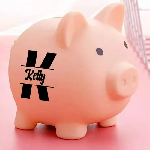 Miniatura 6 de AIFLM Alcancía personalizada con nombre personalizado, caja de dinero para niñas y niños, caja de dinero de ahorro para cumpleaños, Navidad, día
