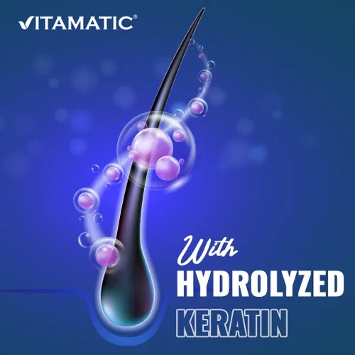 Miniatura 5 de Vitamatic Biotina de alta potencia de 20000 mcg (20 mg) con queratina 100 mg – 120 tabletas – Suplementos de biotina para un cabello, piel y uñas