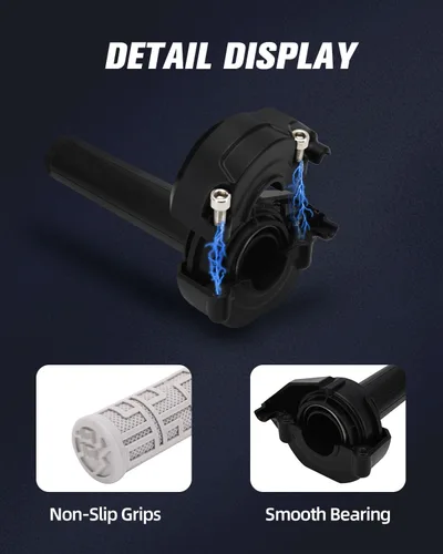 Miniatura 6 de Sur Ron - Conjunto de tubo de acelerador + empuñaduras de acelerador eléctrico de 7/8 pulgadas y 0.866 in para manillar de motocicleta Sur Ron Light