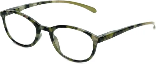 Calabria R772 - Lentes de lectura de camuflaje para hombres y mujeres, lentes clásicos de lectura con funda suave