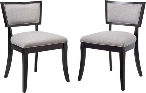 Miniatura 6 de Modway EEI-4557-BEI - Juego de 2 sillas de comedor tapizadas de tela prístina, color beige