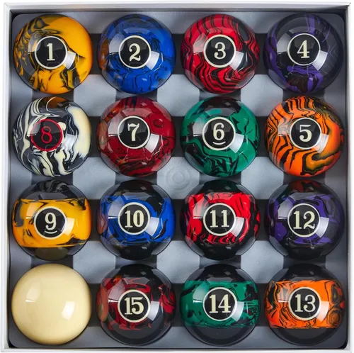 Miniatura 5 de Billmart - Accesorios de Mesa de Billar de Bolas de Pool Premium, 2-1/4" Tamaño Regulación, Juego de 16 Bolas de Billar Premium Negro mármol